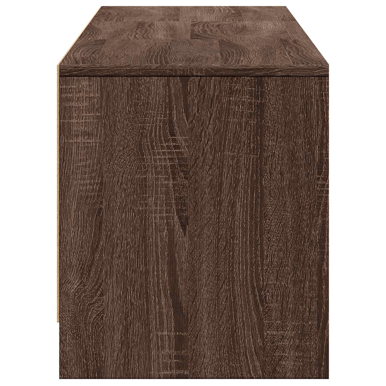Τηλεοπτική βιβλιοθήκη με LED με LED Καφέ δρυς 165 x 34 x 40 εκ. - Pakobazaar