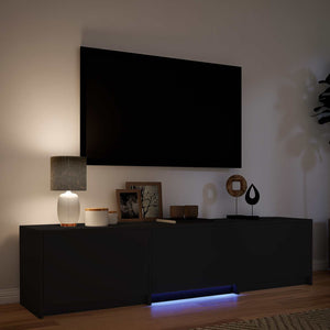 Τηλεοπτική βιβλιοθήκη με LED με LED Μαύρο 165 x 34 x 40 εκ. - Pakobazaar