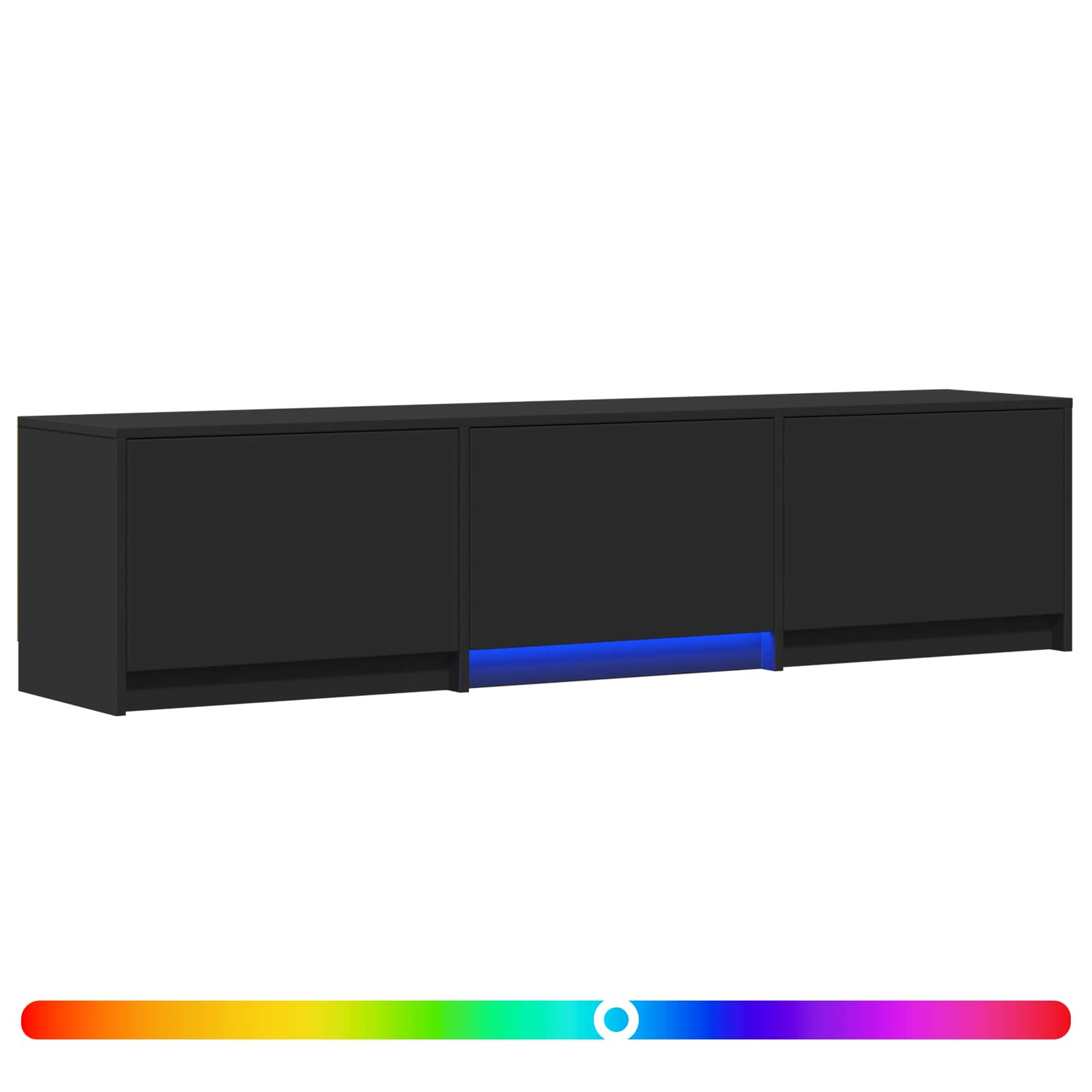 Τηλεοπτική βιβλιοθήκη με LED με LED Μαύρο 165 x 34 x 40 εκ. - Pakobazaar