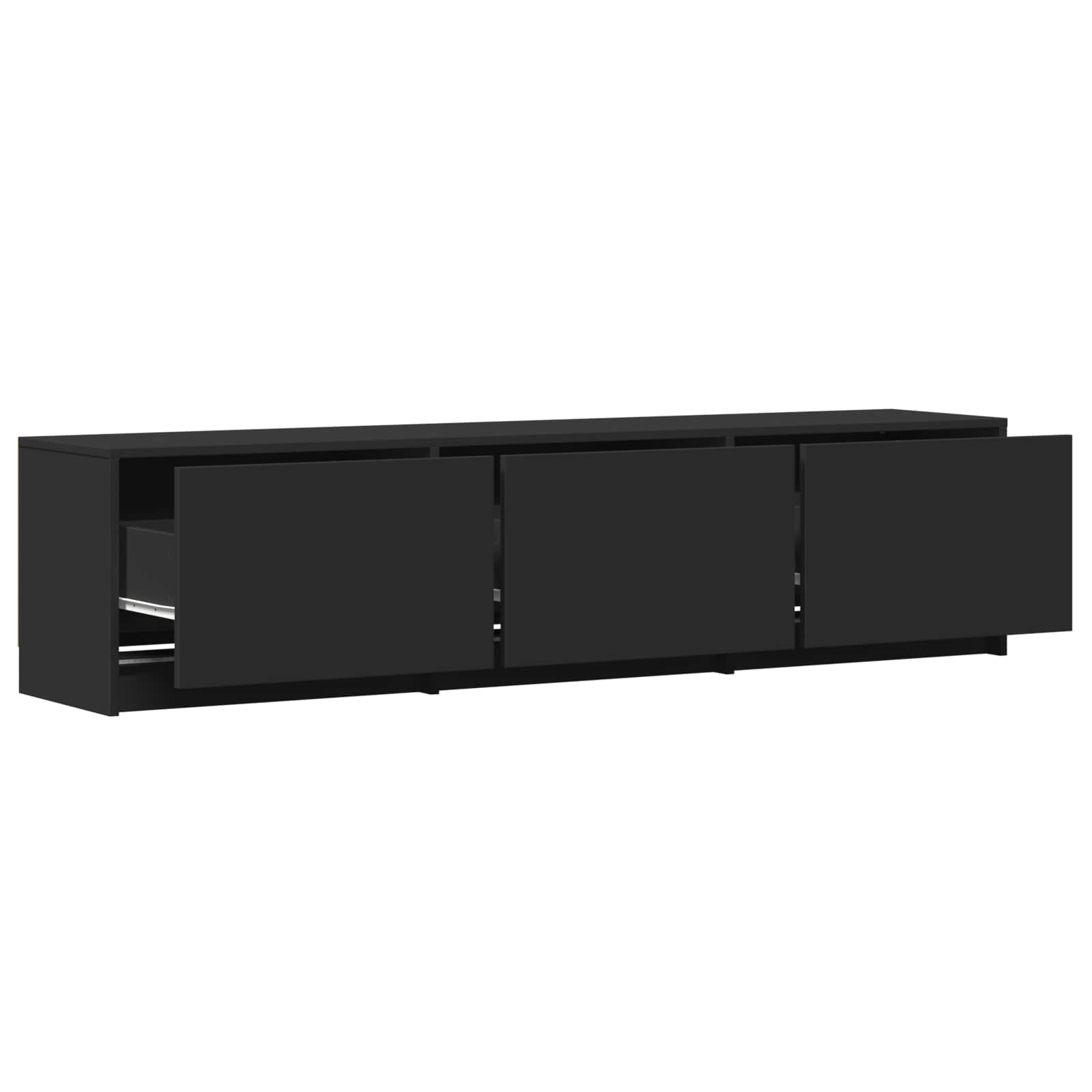 Τηλεοπτική βιβλιοθήκη με LED με LED Μαύρο 165 x 34 x 40 εκ. - Pakobazaar