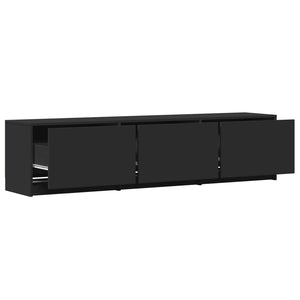 Τηλεοπτική βιβλιοθήκη με LED με LED Μαύρο 165 x 34 x 40 εκ. - Pakobazaar