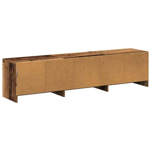 Τηλεοπτική βιβλιοθήκη με LED Παλιό ξύλο 165 x 34 x 40 εκ.