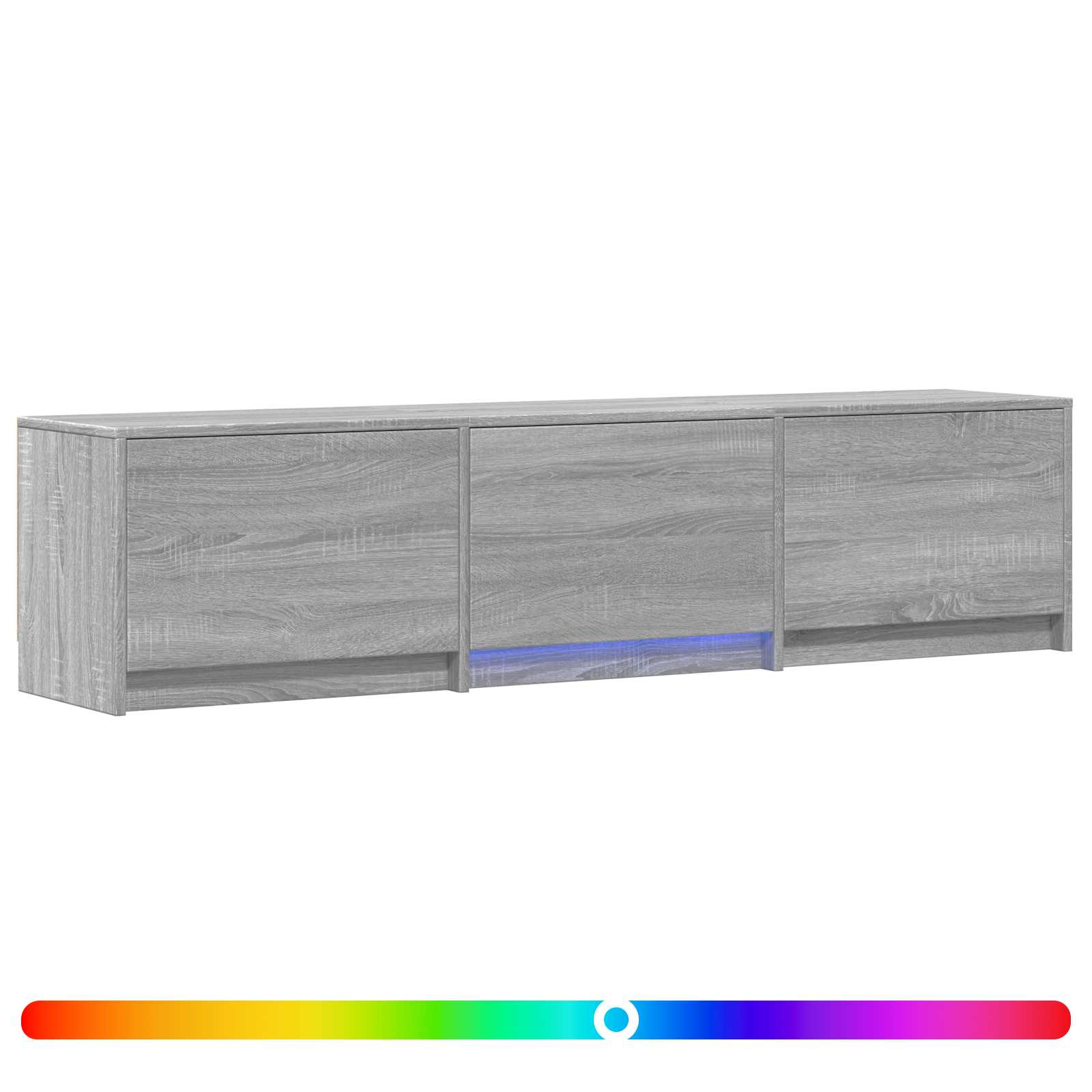 Τηλεοπτική βιβλιοθήκη με LED Γκρι Σονομά 165 x 34 x 40 εκ. - Pakobazaar