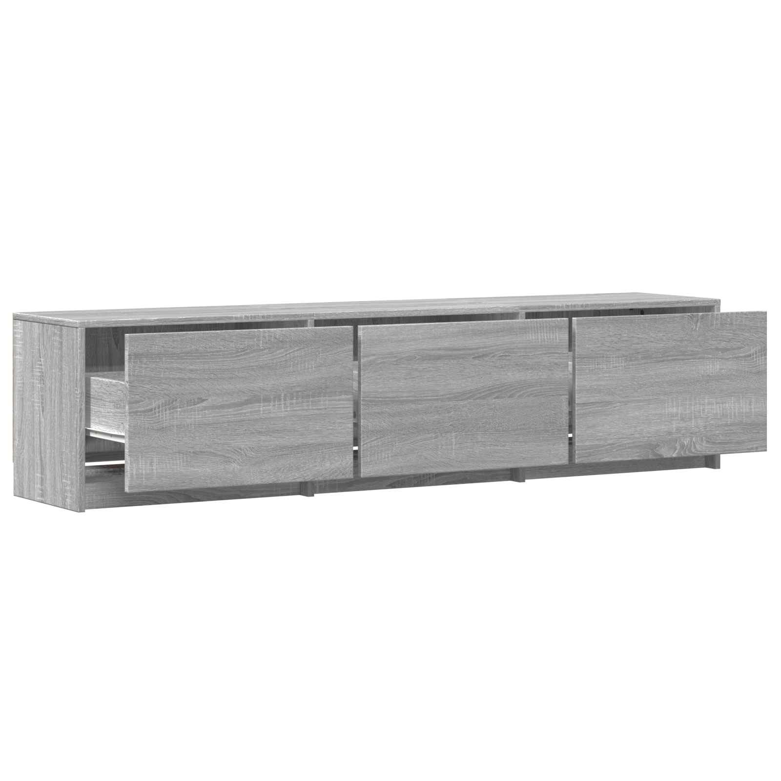 Τηλεοπτική βιβλιοθήκη με LED Γκρι Σονομά 165 x 34 x 40 εκ. - Pakobazaar