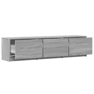 Τηλεοπτική βιβλιοθήκη με LED Γκρι Σονομά 165 x 34 x 40 εκ. - Pakobazaar