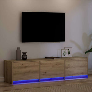 Τηλεοπτική βιβλιοθήκη με LED 165 x 34 x 40 εκ.