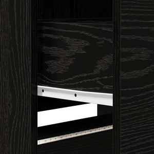 Τηλεοπτική βιβλιοθήκη με LED Μαύρη Δρυς 165 x 34 x 40 εκ.