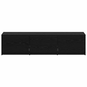Τηλεοπτική βιβλιοθήκη με LED Μαύρη Δρυς 165 x 34 x 40 εκ.