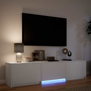 Τηλεοπτική βιβλιοθήκη με LED με LED Λευκός 165 x 34 x 40 εκ. - Pakobazaar