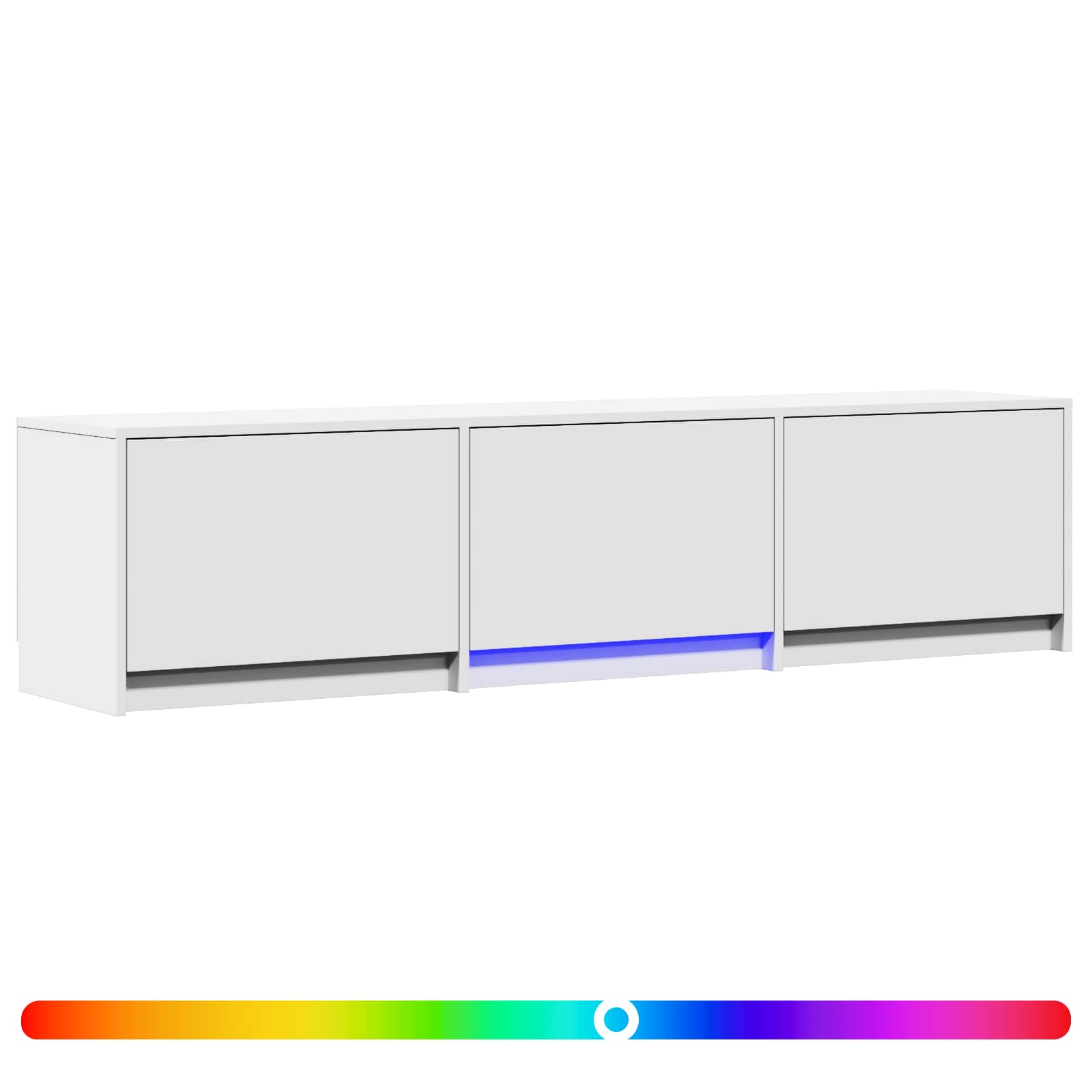Τηλεοπτική βιβλιοθήκη με LED με LED Λευκός 165 x 34 x 40 εκ. - Pakobazaar