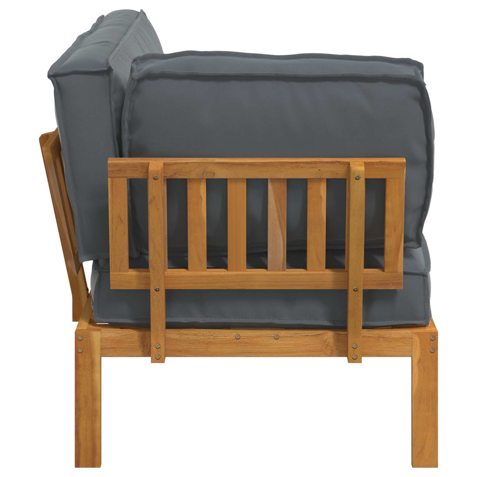 Σετ Καναπέ Ανθρακί 133 x 92 x 69 εκ. Στερεό Ξύλο Ακακίας