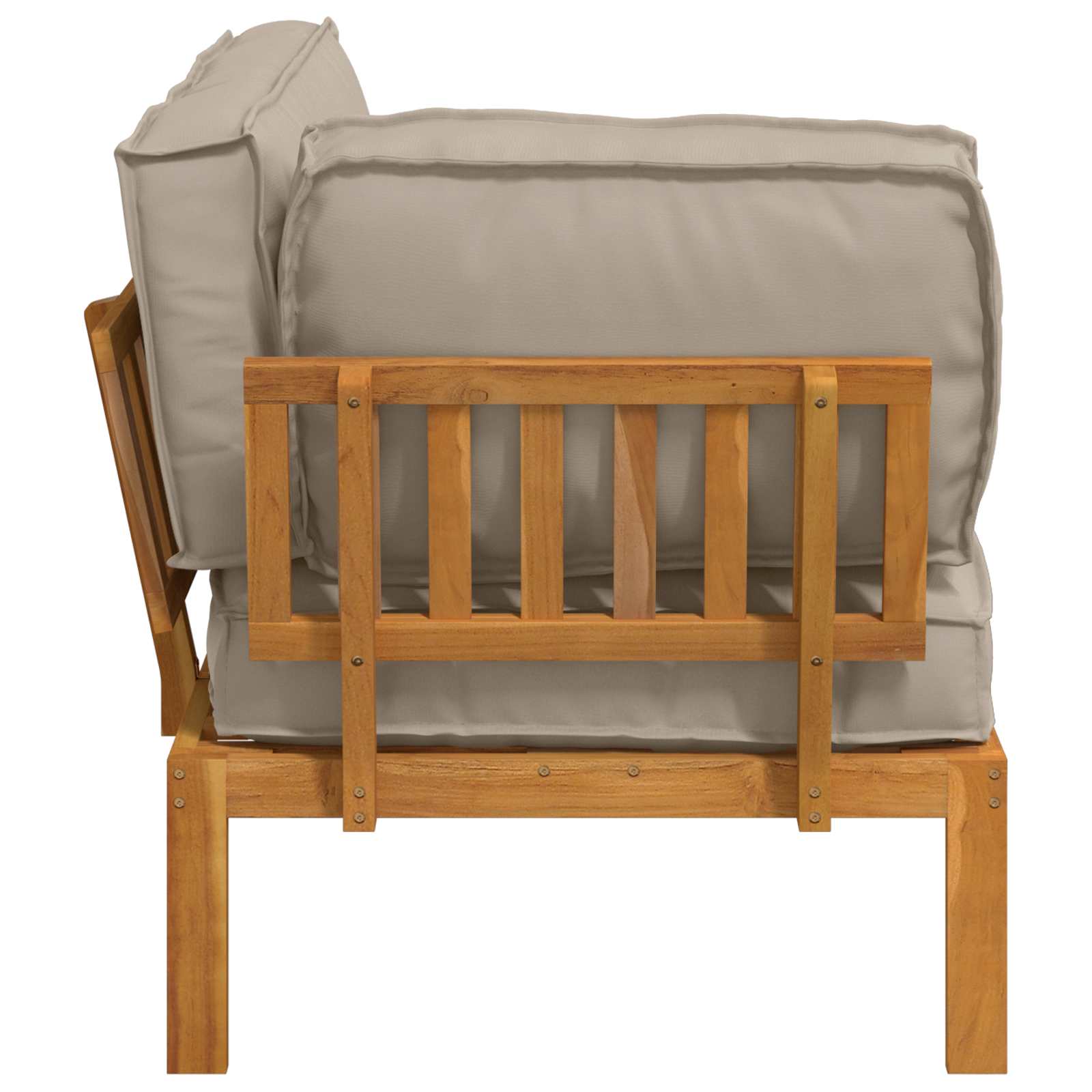 Σετ Καναπέ Taupe 133 x 92 x 69 εκ. Στερεό Ξύλο Ακακίας - Pakobazaar