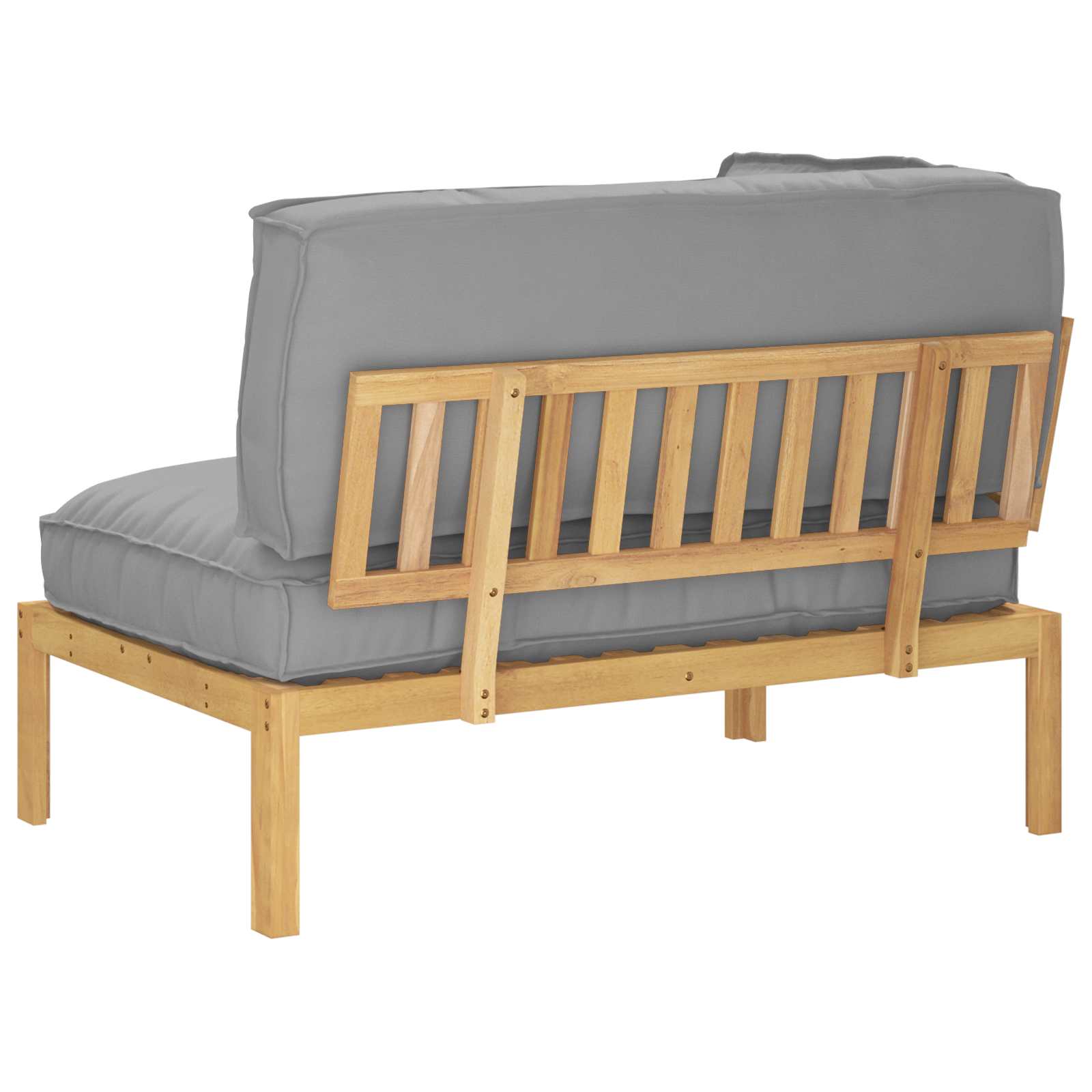 Σετ Καναπέ Μονόχρωμο Γκρι 133 x 92 x 69 εκ. Στερεό Ξύλο Ακακίας