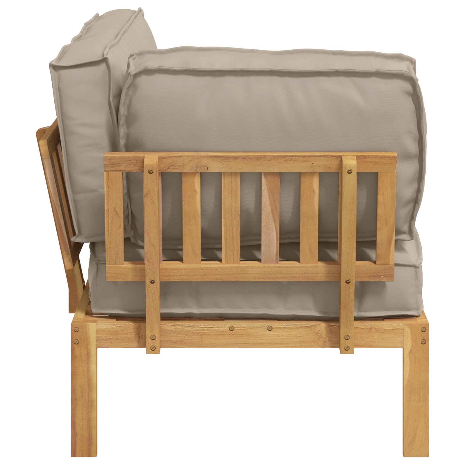Σετ Καναπέ Taupe 133 x 92 x 69 εκ. Στερεό Ξύλο Ακακίας - Pakobazaar