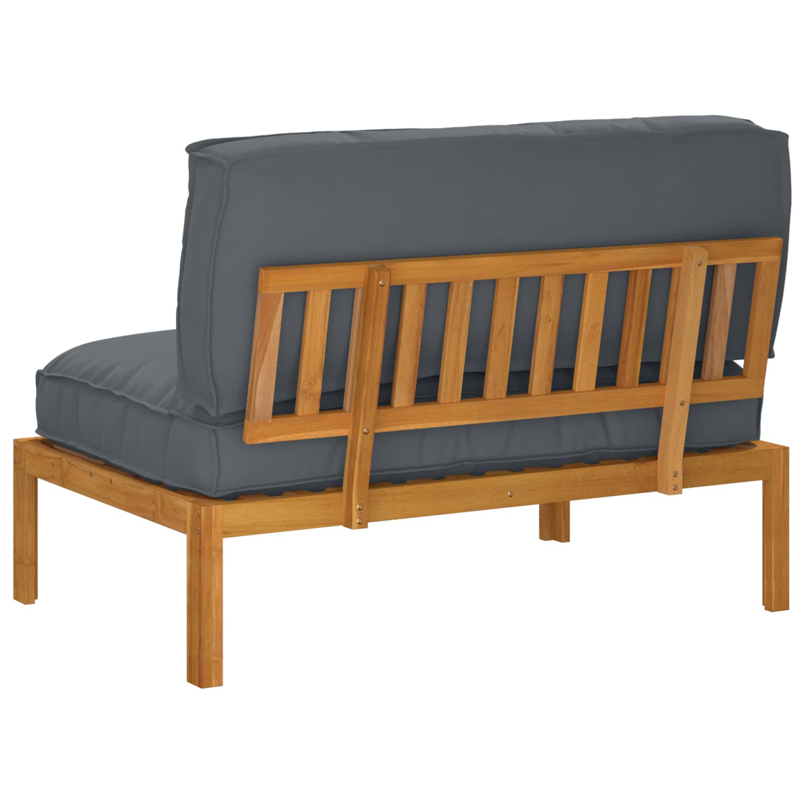 Σετ Καναπέ Ανθρακί 120 x 92 x 69 εκ Στερεό Ξύλο Ακακίας - Pakobazaar