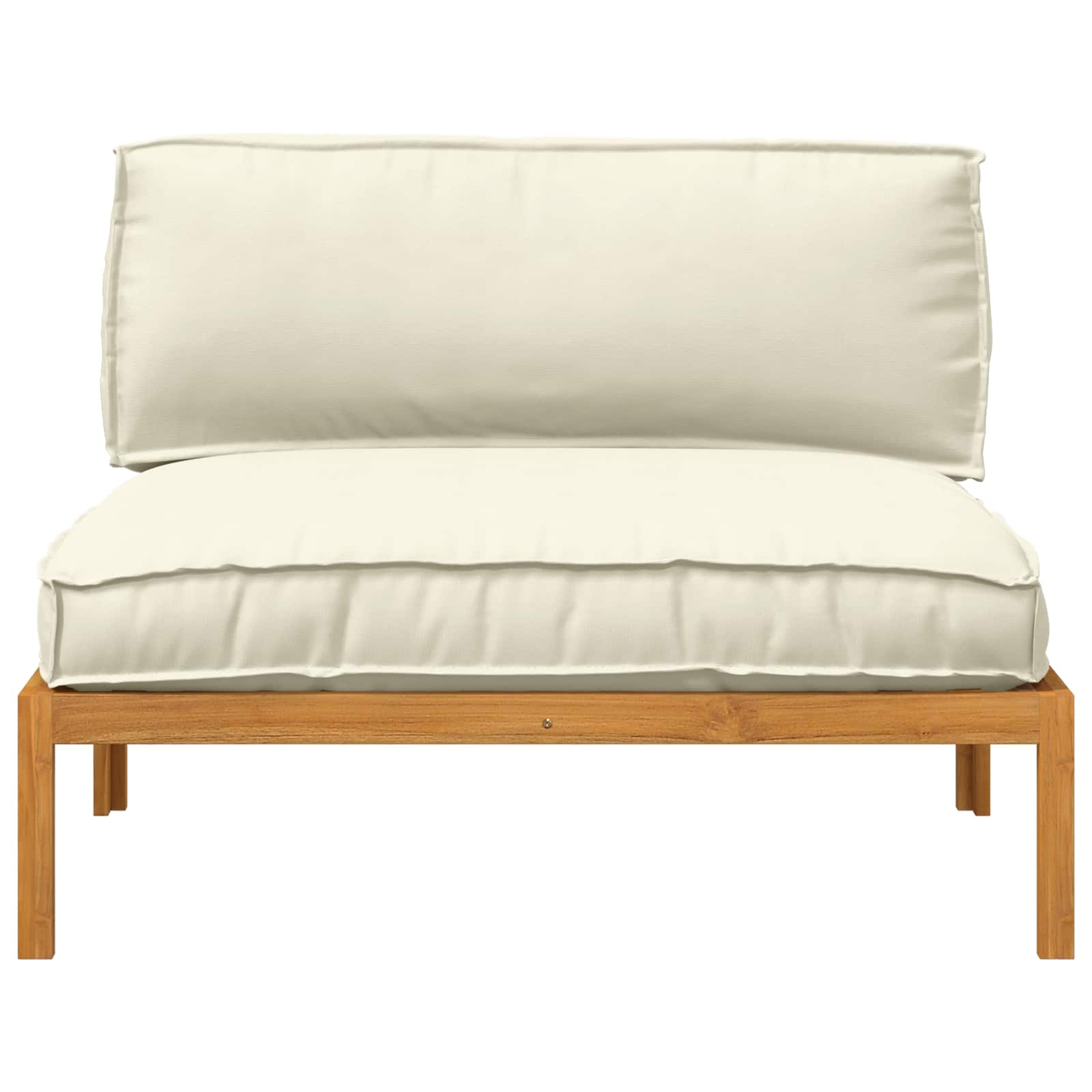 Σετ Καναπέ Μονόχρωμο Κρεμ 120 x 92 x 69 εκ Στερεό Ξύλο Ακακίας - Pakobazaar