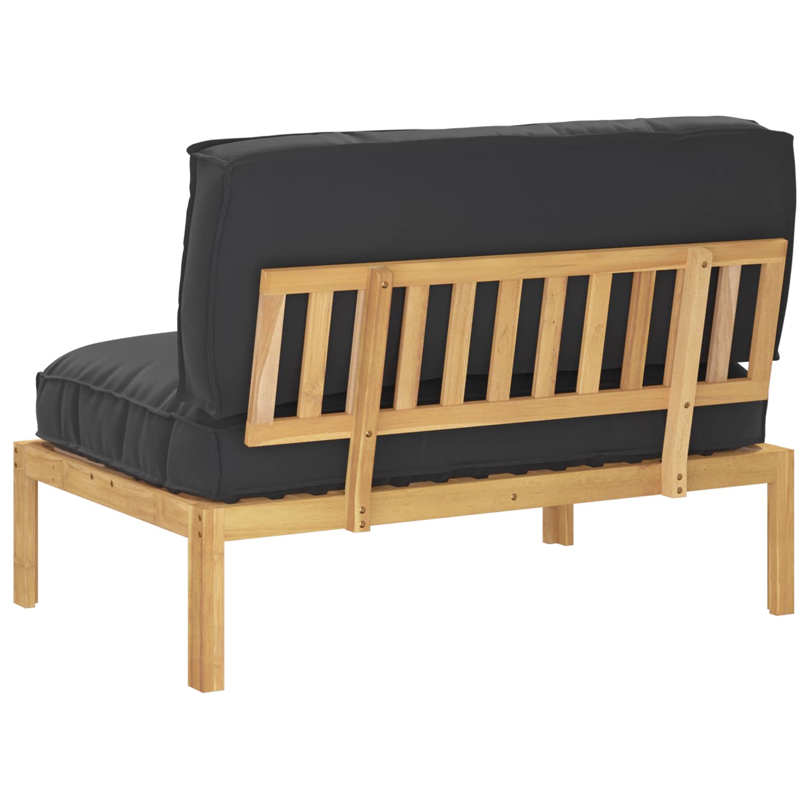 Σετ Καναπέ Μονόχρωμο Μαύρο 120 x 92 x 69 εκ Στερεό Ξύλο Ακακίας