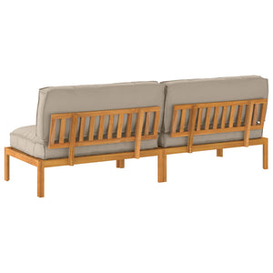 Σετ Καναπέ Μονόχρωμο Taupe 240 x 92 x 69 εκ Στερεό Ξύλο Ακακίας - Pakobazaar