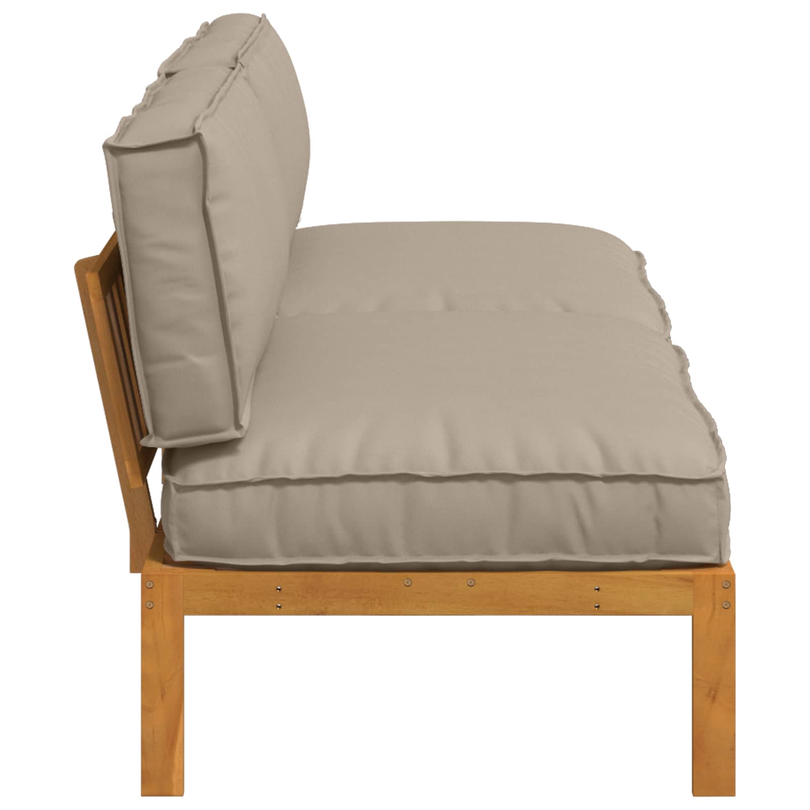 Σετ Καναπέ Μονόχρωμο Taupe 240 x 92 x 69 εκ Στερεό Ξύλο Ακακίας - Pakobazaar