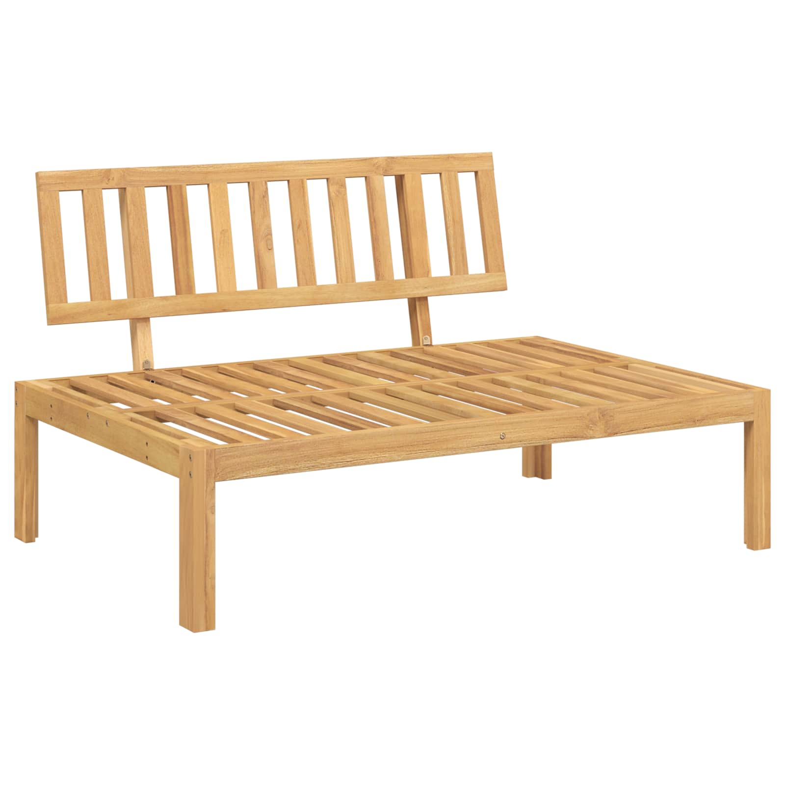 Σετ Καναπέ με μαξιλάρι Μονόχρωμο 5 pcs Μπεζ Στερεό Ξύλο Ακακίας - Pakobazaar