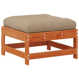 Σετ Ξαπλώστρας Κήπου 5 pcs Κερί Παλαίωσης Μασίφ Ξύλο Πεύκου - Pakobazaar