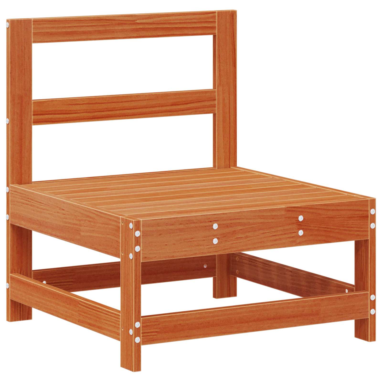 Σετ Ξαπλώστρας Κήπου 6 pcs Κερωμένο Καφέ Στερεό πεύκο