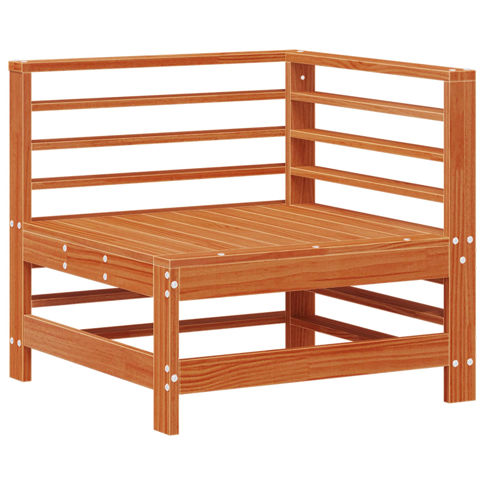 Σετ Ξαπλώστρας Κήπου 7 pcs Κερωμένο Καφέ Στερεό πεύκο - Pakobazaar