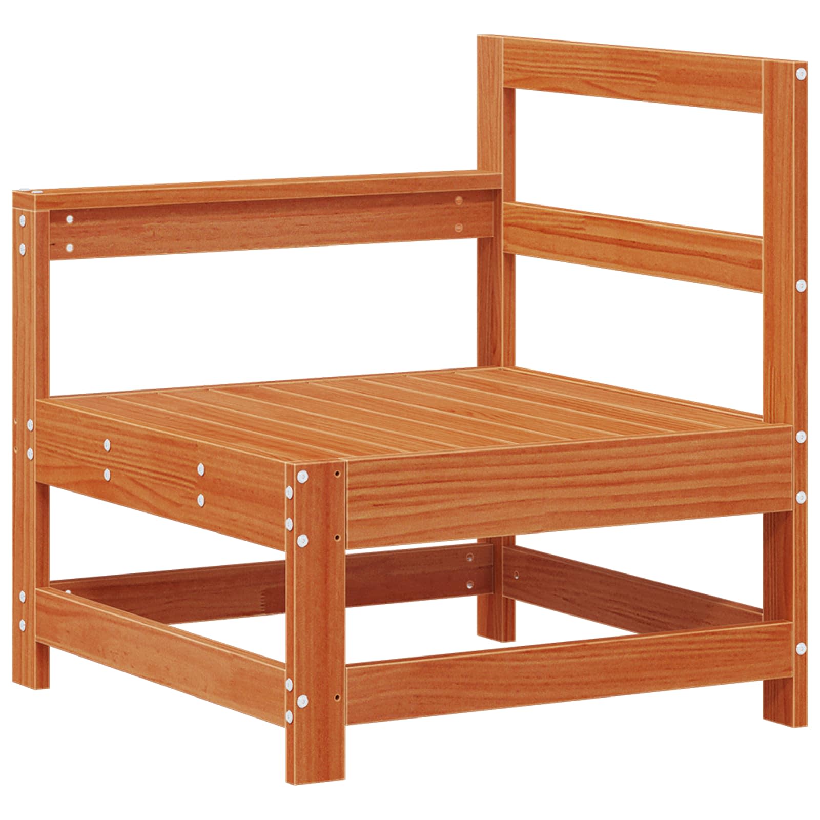 Σετ Ξαπλώστρας Κήπου 6 pcs Κερωμένο Καφέ Στερεό πεύκο