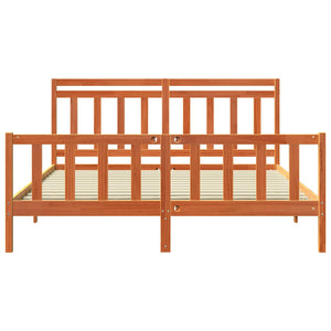 Σκελετός Κρεβατιού 2 pcs Κερωτό καφέ 205,5 x 185,5 x 100 εκ - Pakobazaar