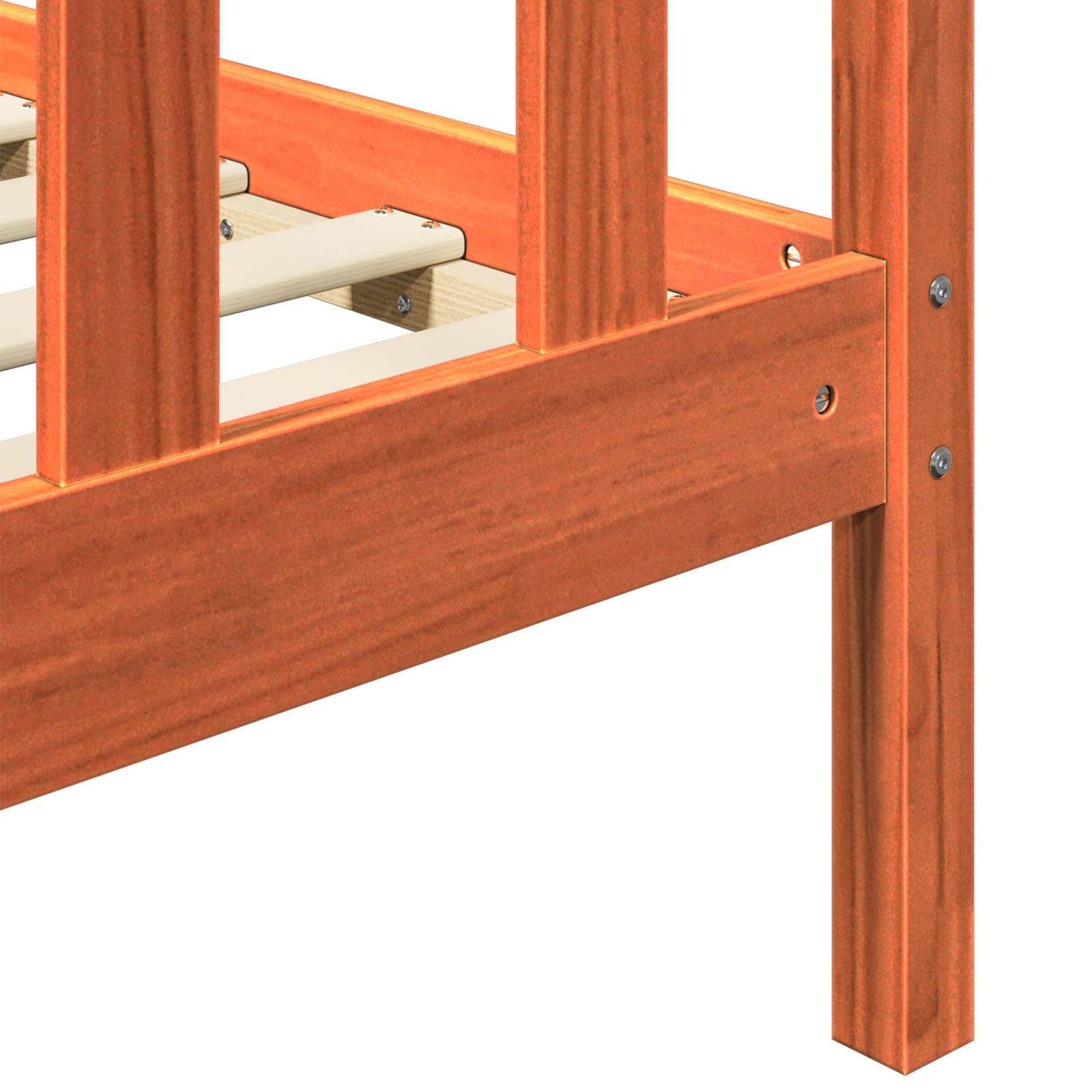 Σκελετός Κρεβατιού 2 pcs Κερωτό καφέ 205,5 x 145,5 x 100 εκ - Pakobazaar