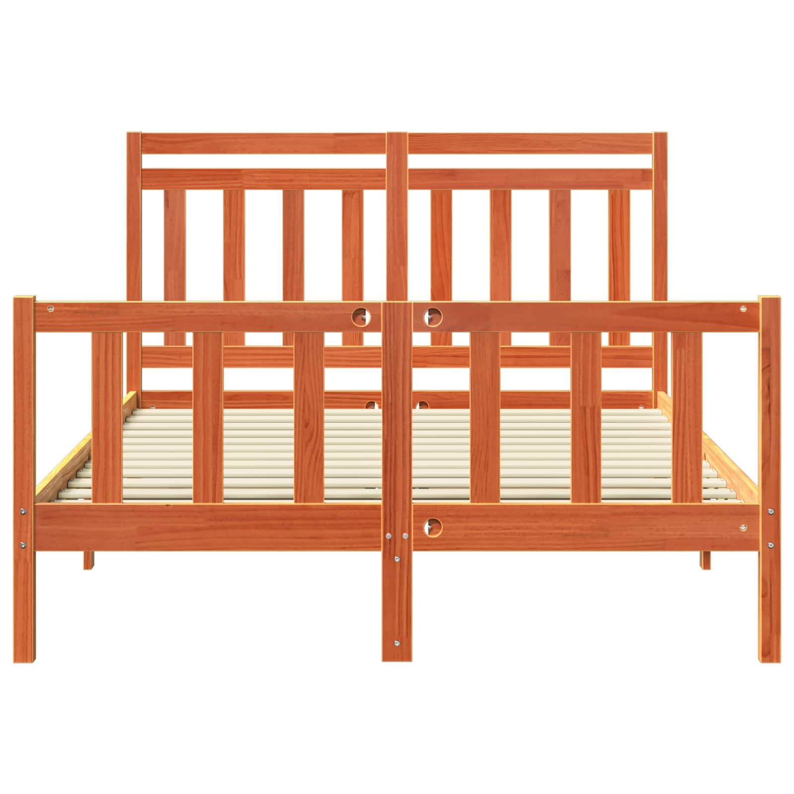 Σκελετός Κρεβατιού 2 pcs Κερωτό καφέ 205,5 x 145,5 x 100 εκ - Pakobazaar