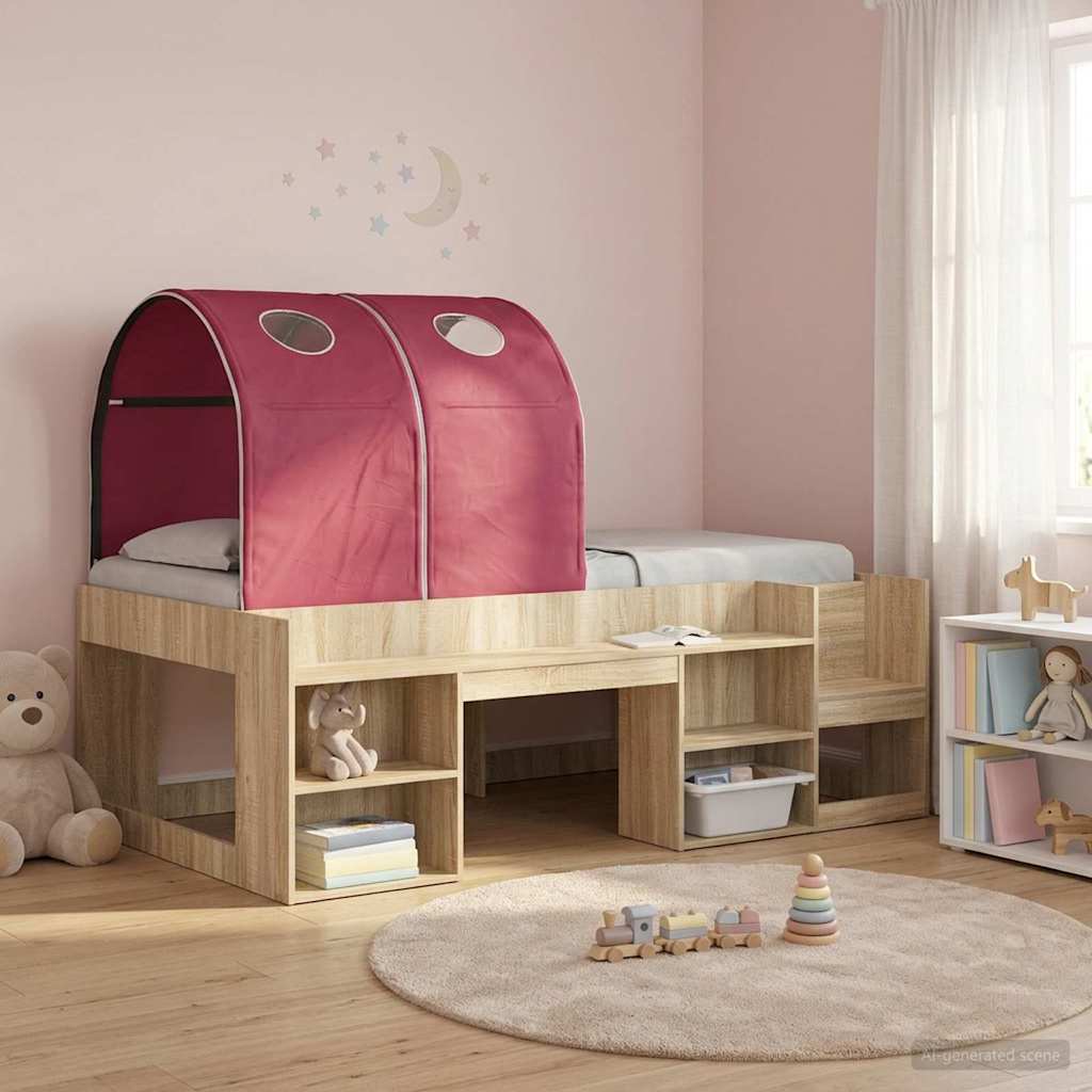 Κρεβάτι Τούνελ 2 pcs Κόκκινο 211 x 52,5 x 2 εκ Πολυεστέρας - Pakobazaar