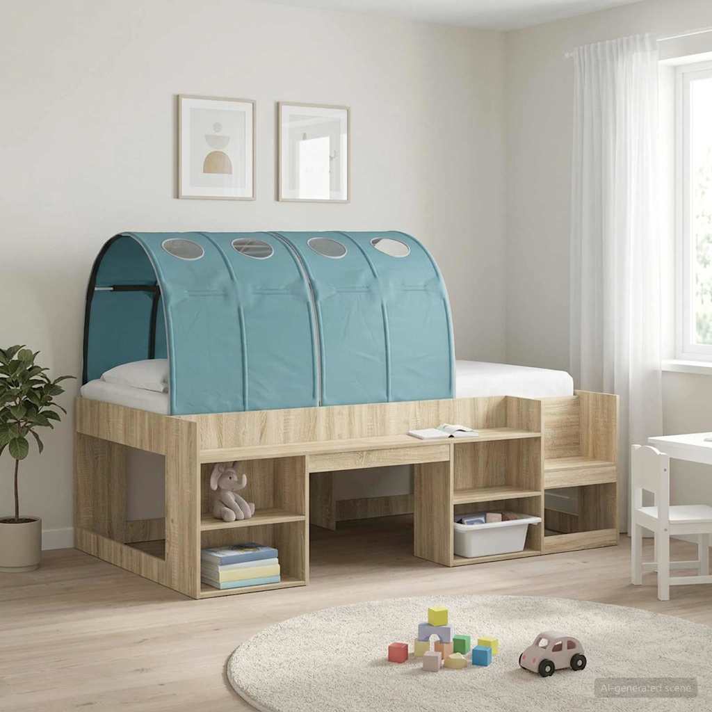 Κρεβάτι Τούνελ 2 pcs Γαλάζιο 211 x 67.5 x 2 εκ. Πολυεστέρας - Pakobazaar