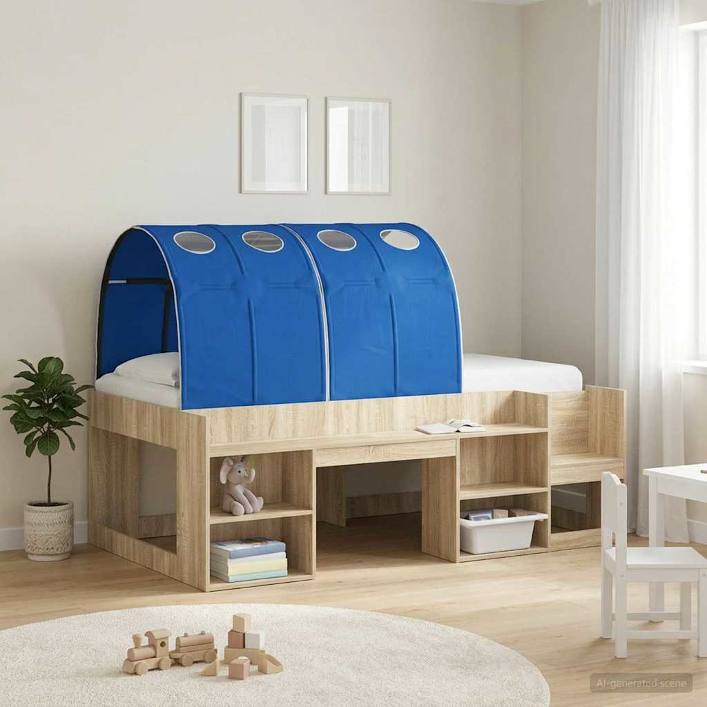 Κρεβάτι Τούνελ 2 pcs Μπλε 211 x 67.5 x 2 εκ. Πολυεστέρας - Pakobazaar