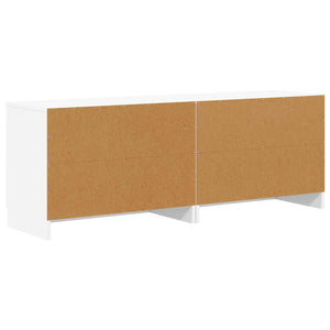 Ντουλάπι κρεβατιού με αποθήκευση 2 pcs Λευκό 66 x 35 x 48 εκ. - Pakobazaar