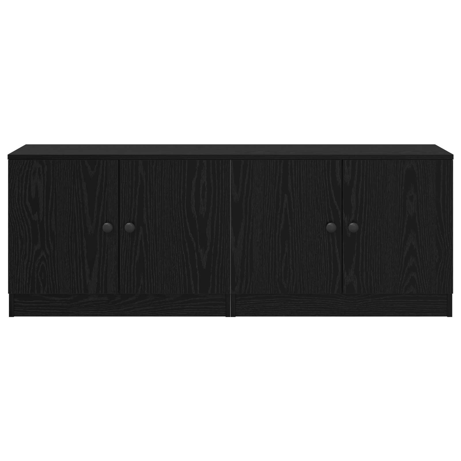 Ντουλάπι κρεβατιού με πόρτα 2 pcs Μαύρη Δρυς 66 x 35 x 48 εκ. - Pakobazaar