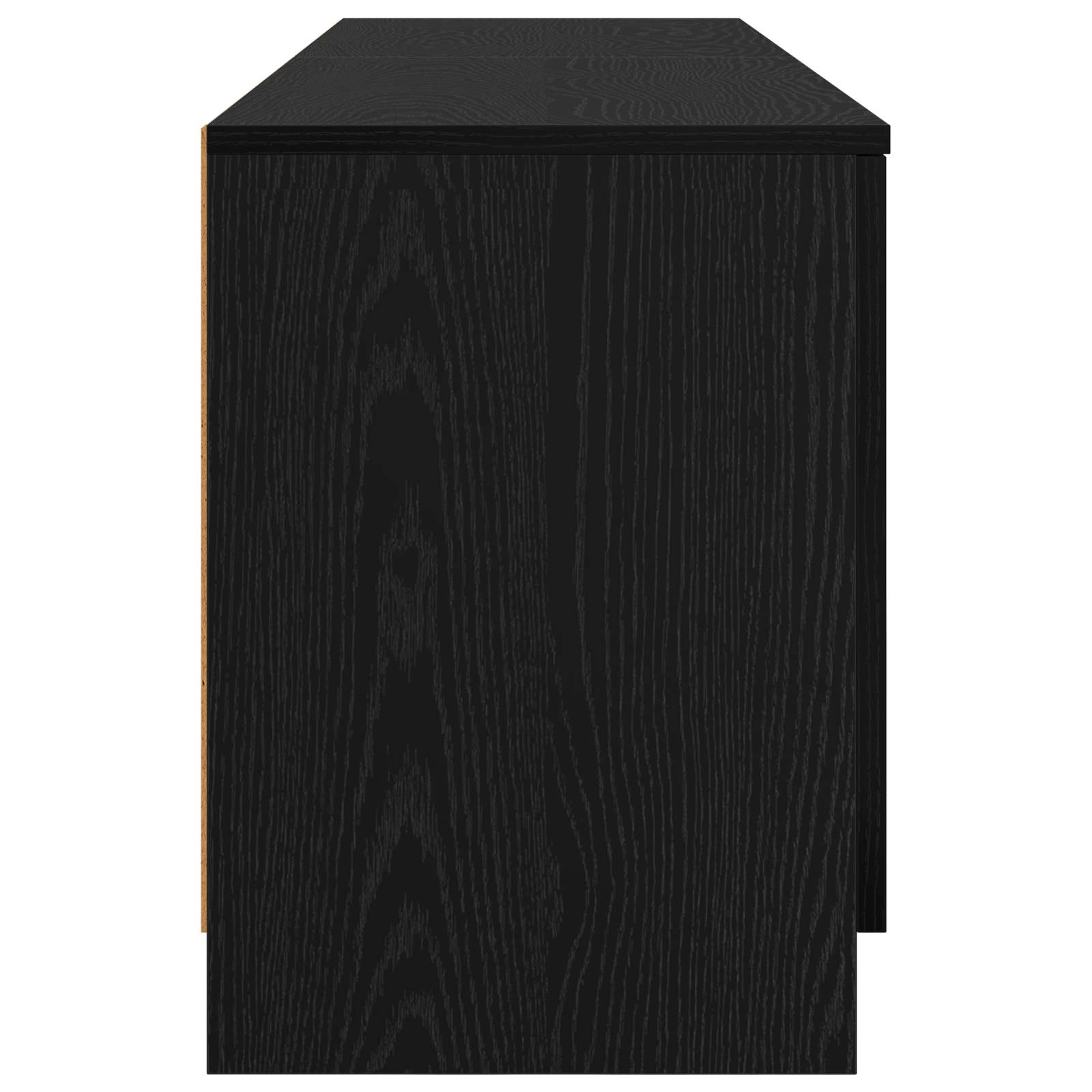 Ντουλάπι κρεβατιού με πόρτα 2 pcs Μαύρη Δρυς 66 x 35 x 48 εκ. - Pakobazaar