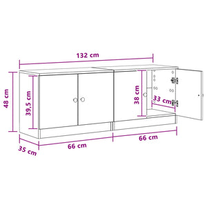 Ντουλάπι κρεβατιού με πόρτα 2 pcs Sonoma Δρυς 66 x 35 x 48 εκ. - Pakobazaar
