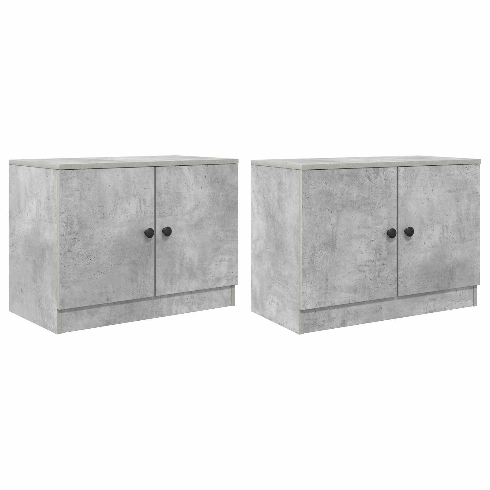 Ντουλάπι κρεβατιού 2 pcs Γκρι Σκυροδέματος 66 x 35 x 48 εκ. - Pakobazaar