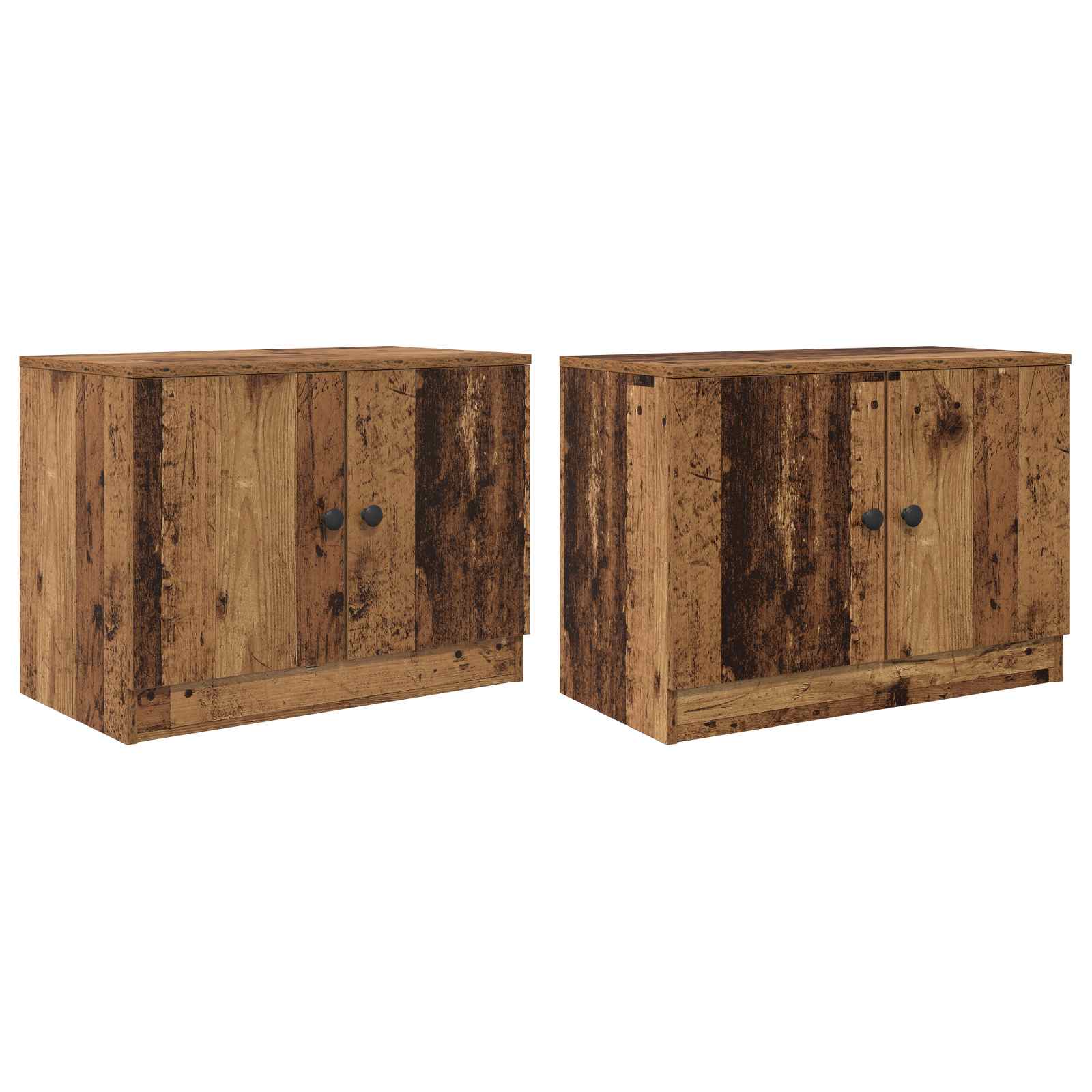 Ντουλάπι κρεβατιού 2 pcs Παλαιωμένο ξύλο 66 x 35 x 48 εκ. - Pakobazaar