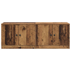 Ντουλάπι κρεβατιού 2 pcs Παλαιωμένο ξύλο 66 x 35 x 48 εκ. - Pakobazaar