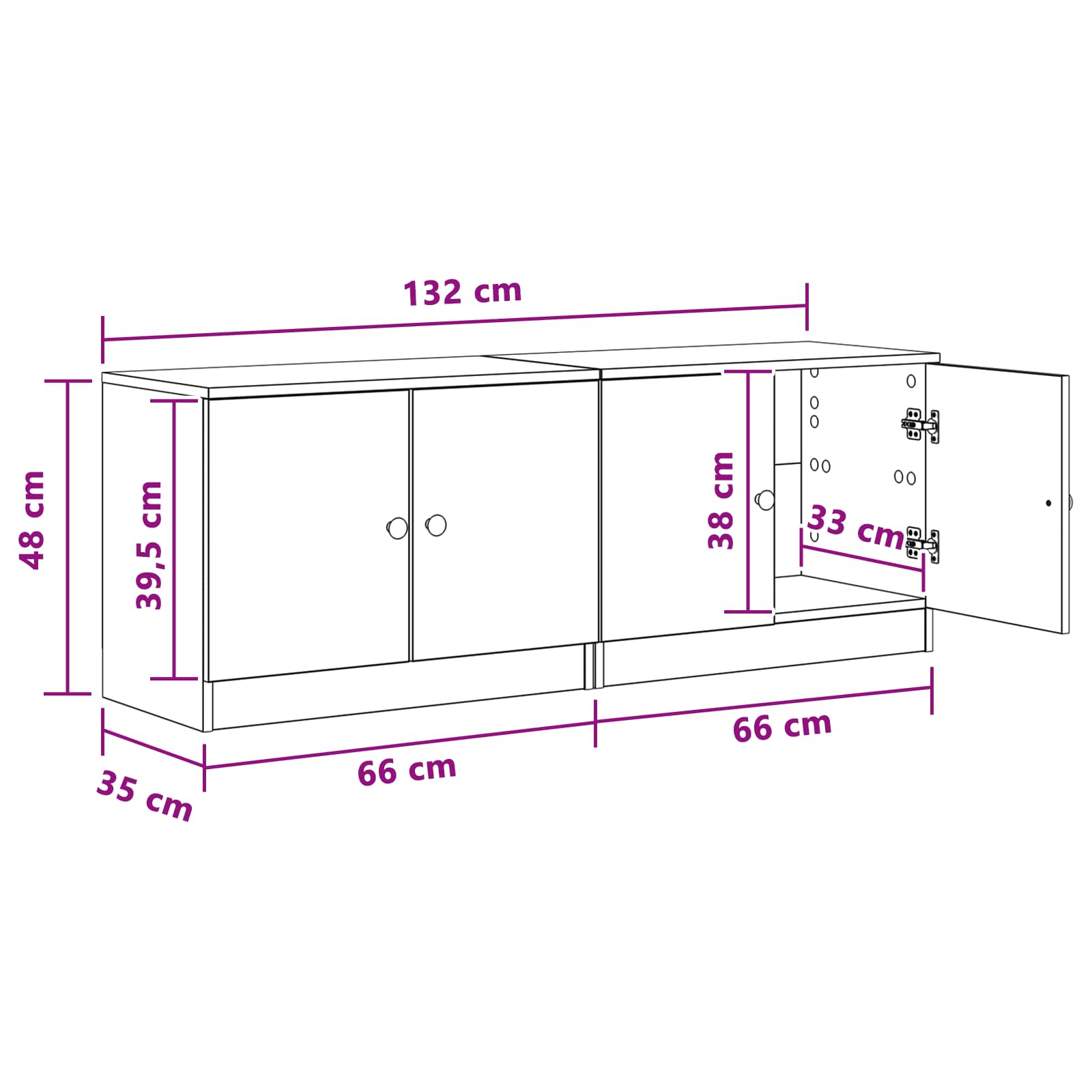Ντουλάπι κρεβατιού με πόρτα 2 pcs Artisan Δρυς 66 x 35 x 48 εκ. - Pakobazaar