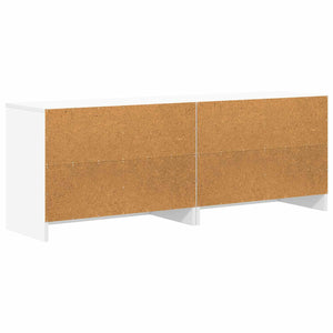 Ντουλάπι κρεβατιού με ράφι 2 pcs Λευκό 66 x 33 x 48 εκ. - Pakobazaar