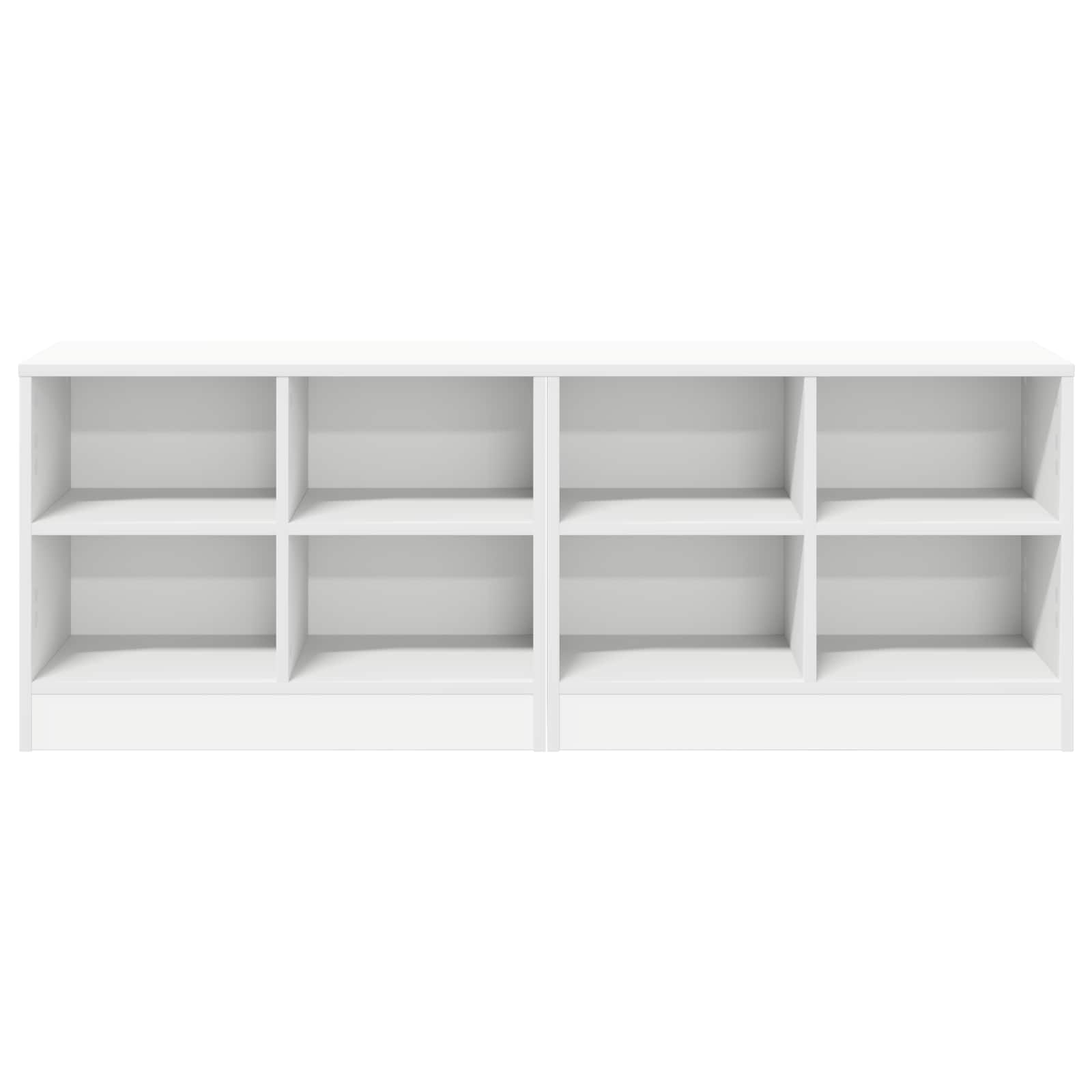Ντουλάπι κρεβατιού με ράφι 2 pcs Λευκό 66 x 33 x 48 εκ. - Pakobazaar