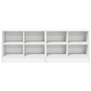 Ντουλάπι κρεβατιού με ράφι 2 pcs Λευκό 66 x 33 x 48 εκ. - Pakobazaar
