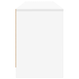 Ντουλάπι κρεβατιού με ράφι 2 pcs Λευκό 66 x 33 x 48 εκ. - Pakobazaar