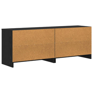 Ντουλάπι κρεβατιού με ράφι 2 pcs Μαύρη Δρυς 66 x 33 x 48 εκ. - Pakobazaar