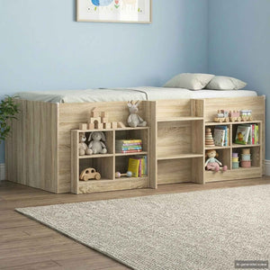 Ντουλάπι κρεβατιού με ράφι 2 pcs Δρύς Sonoma 66 x 33 x 48 εκ. - Pakobazaar