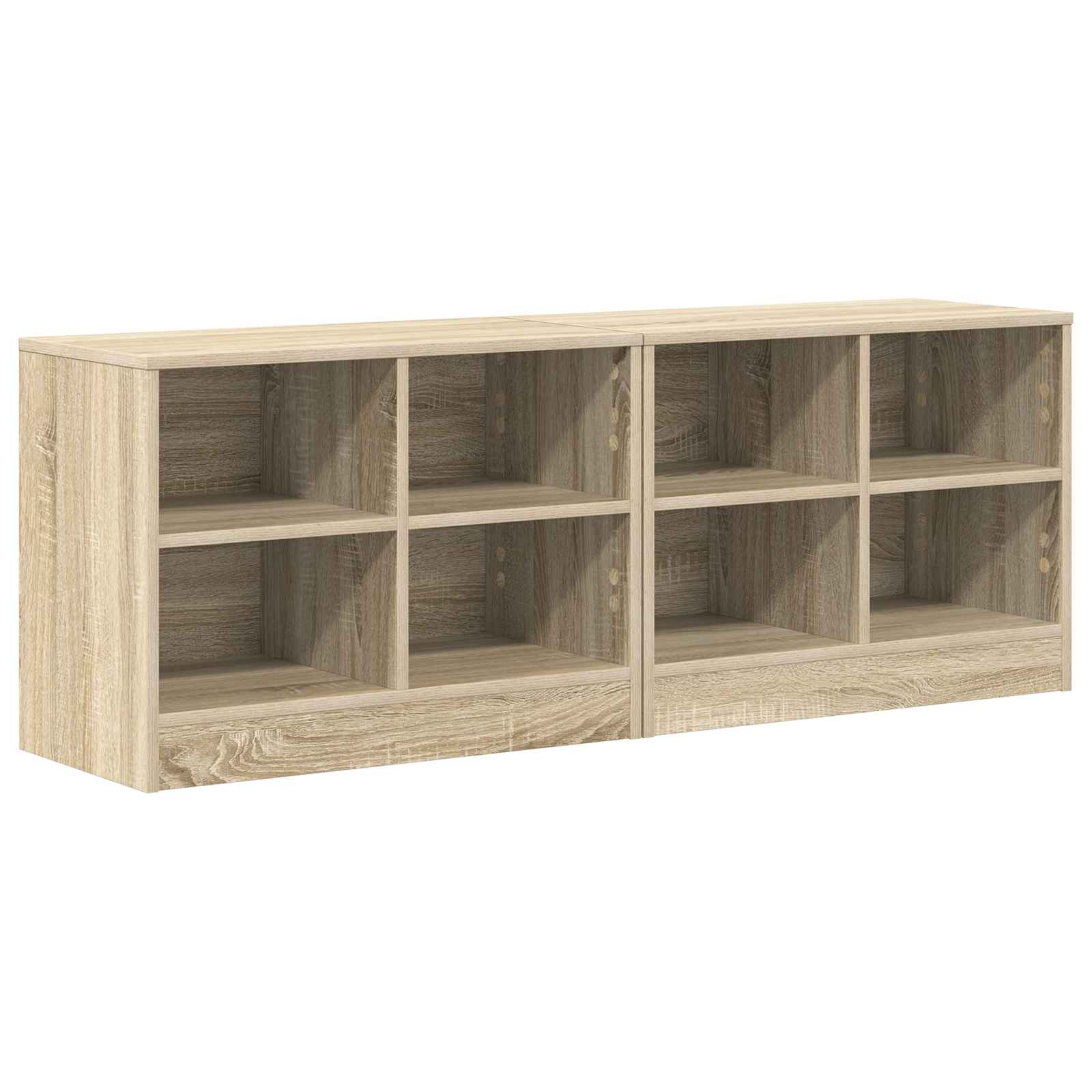 Ντουλάπι κρεβατιού με ράφι 2 pcs Δρύς Sonoma 66 x 33 x 48 εκ. - Pakobazaar