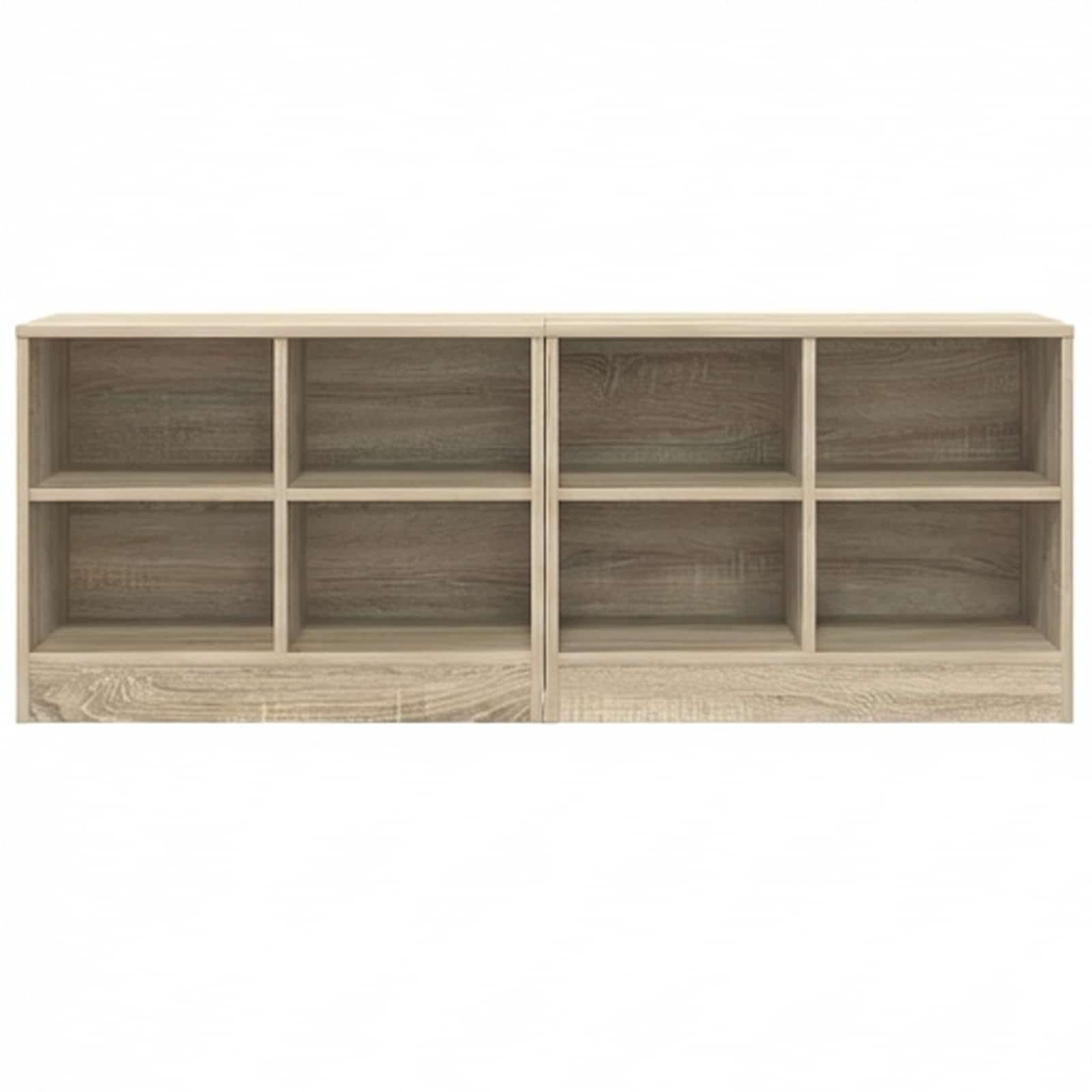 Ντουλάπι κρεβατιού με ράφι 2 pcs Δρύς Sonoma 66 x 33 x 48 εκ. - Pakobazaar